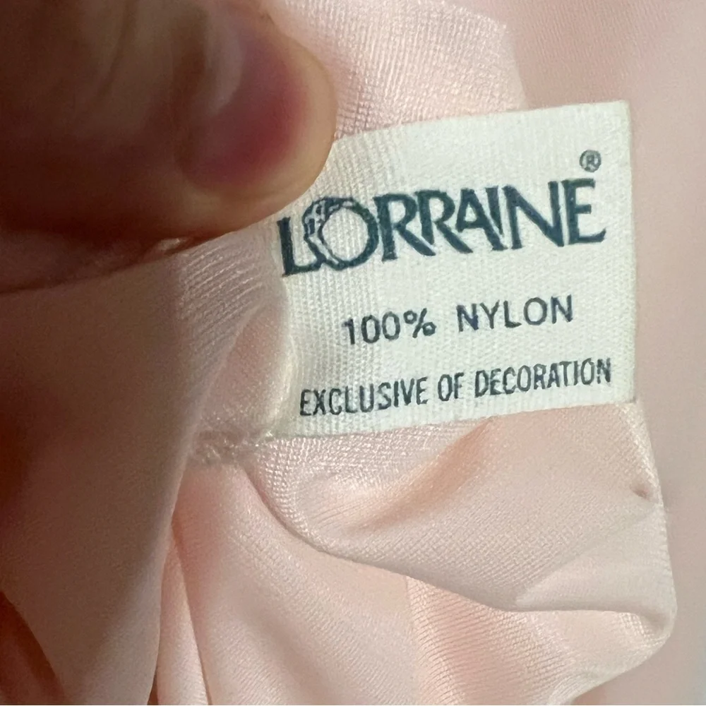 XS Vintage LORRAINE 1950s Pale Pink Robe Dressing House Gown - Picture 10 of 12